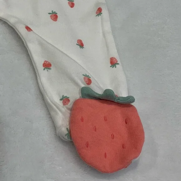 Carter's White and Red Strawberry Print set - Picture 2 of 7